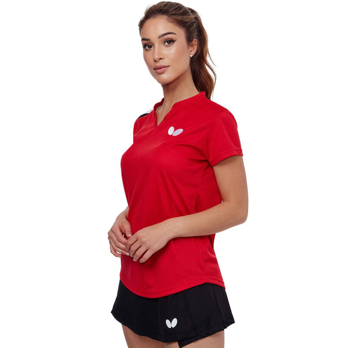 Tosy Lady Shirt: Red, Model 2